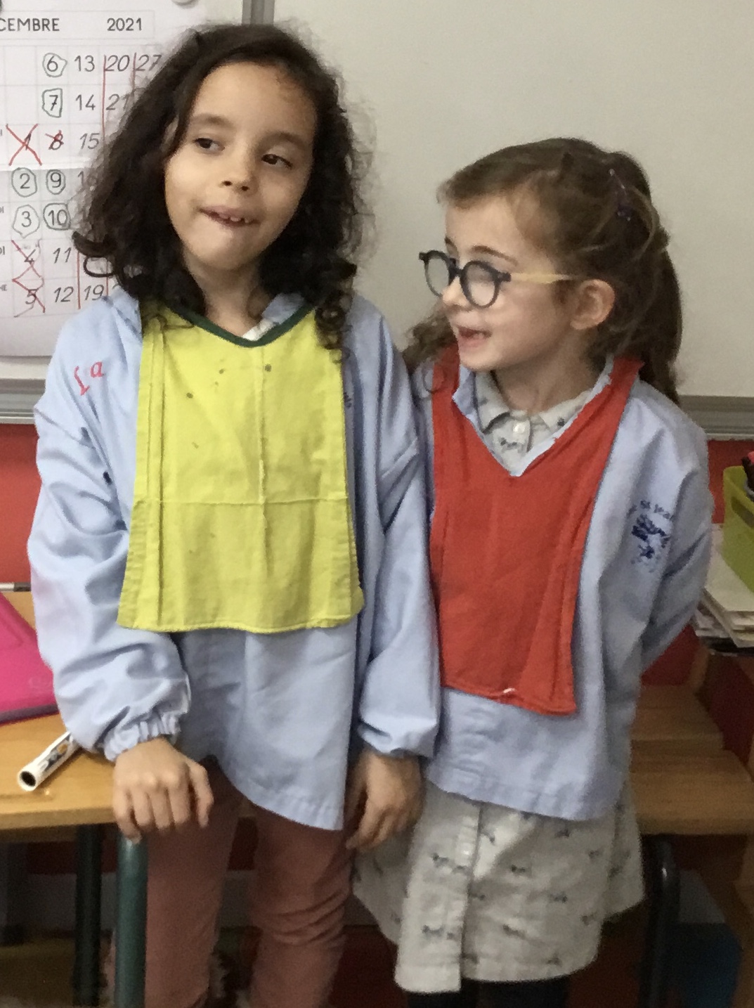 Chaque enfant avec son protégé 