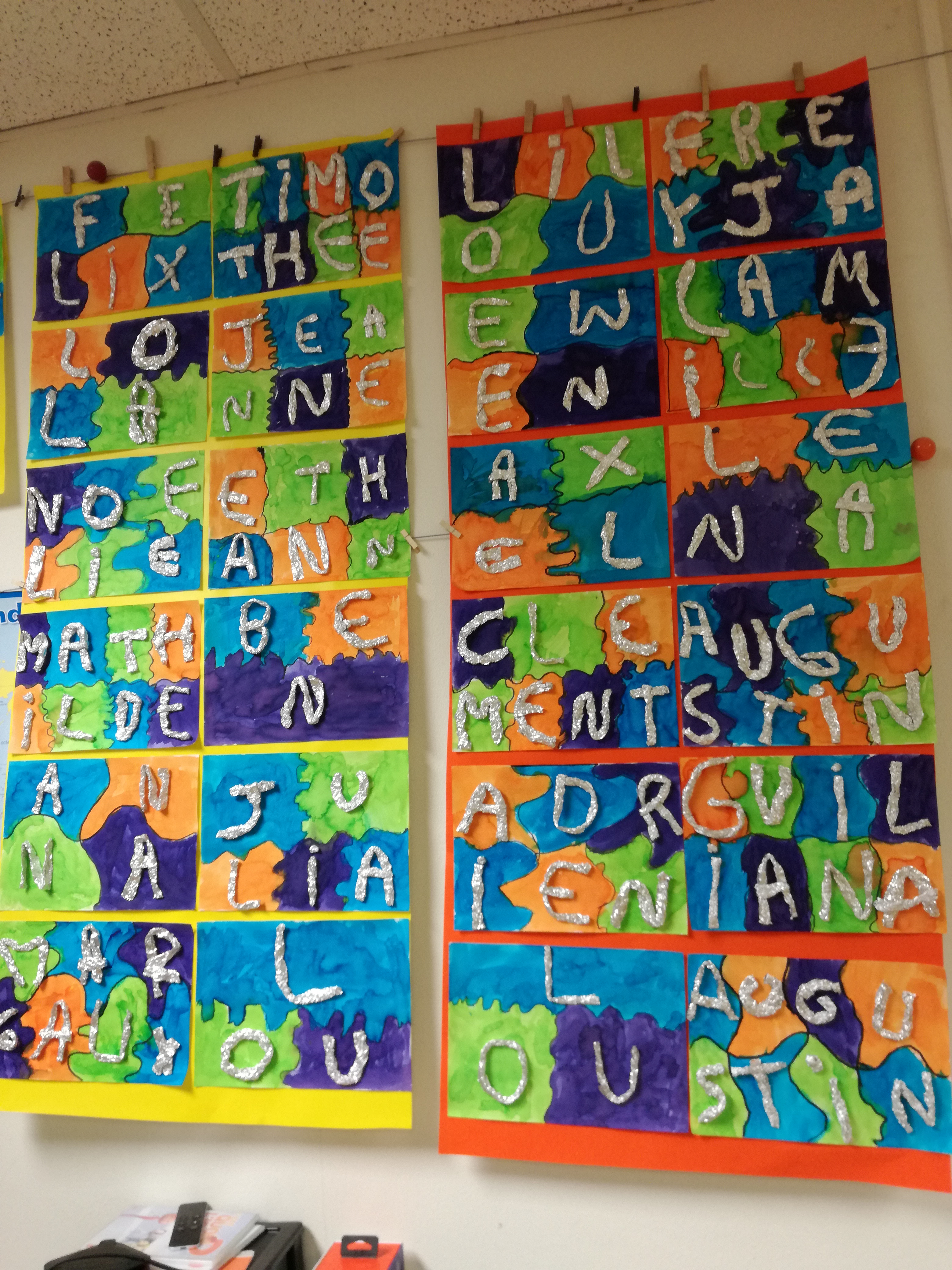 Oeuvres plastiques des CP