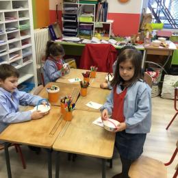 fabrication et décoration de paniers;