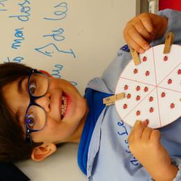 les pinces et les coccinelles : associer un chiffre à sa quantité; 